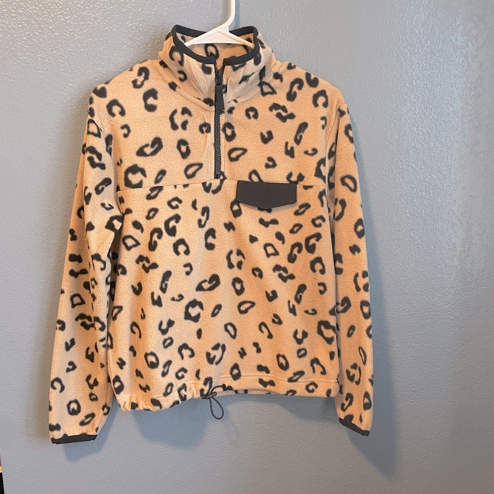 cheetah quarter zip